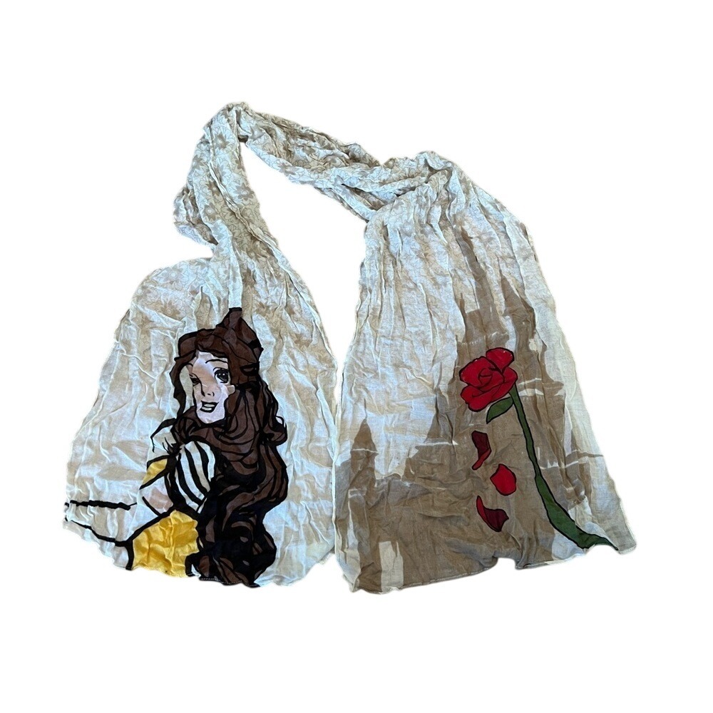 Disney Parks Authentic Belle Beauty‎ & the Beast Rose Scarf